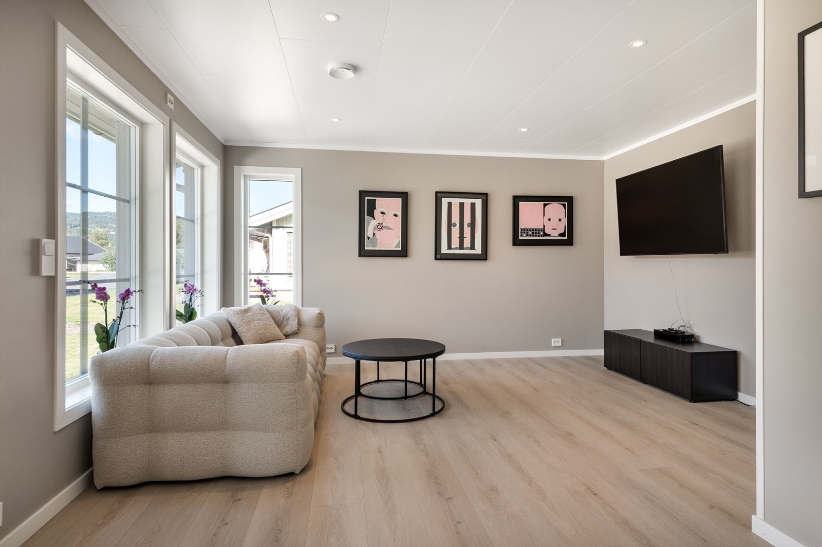 Lys og romslig stue. Galleribilde