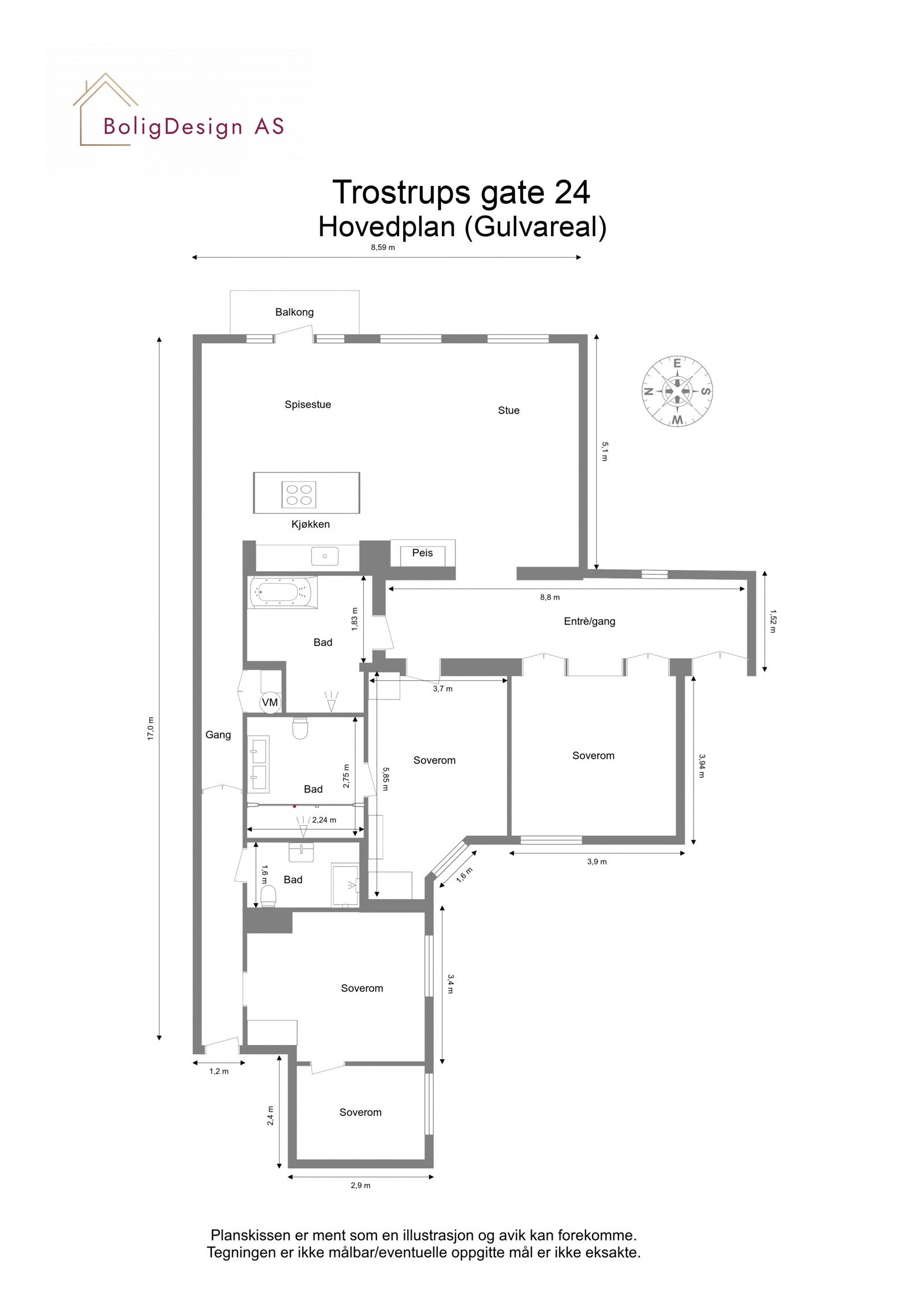Alternativ plantegning. Galleribilde
