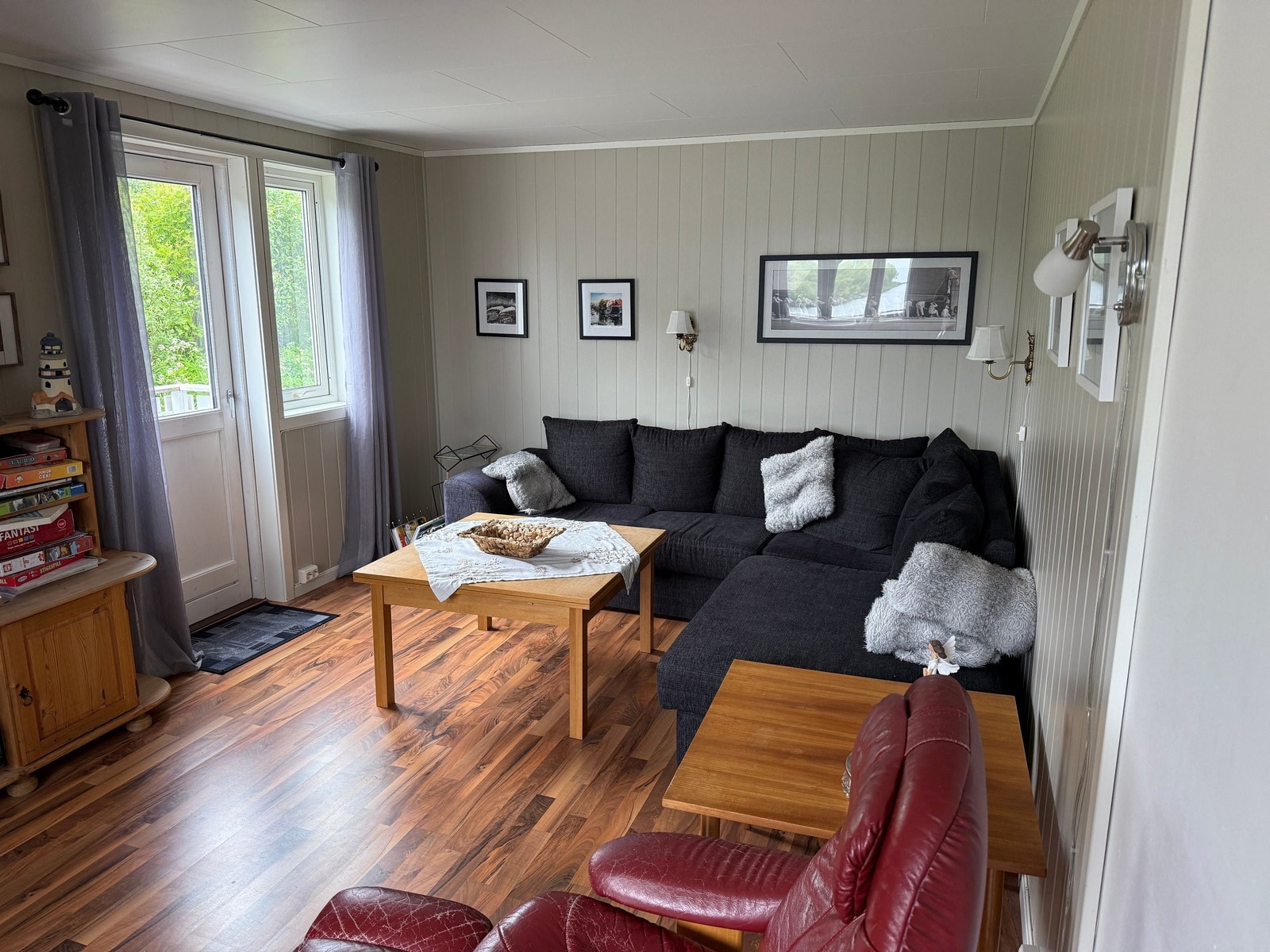 stue med utgang til terrassen Galleribilde