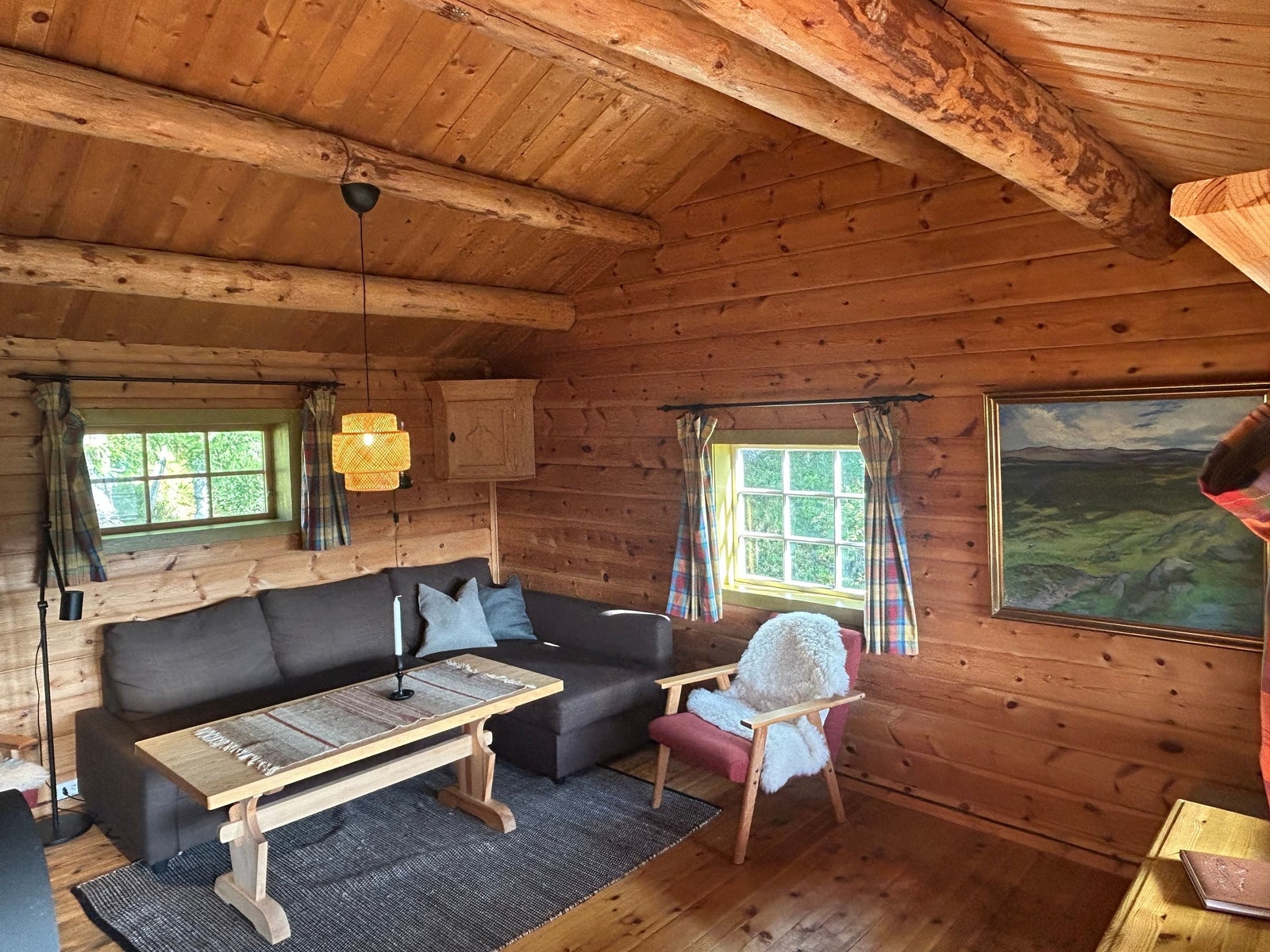 Romslig stue med sovesofa. Galleribilde