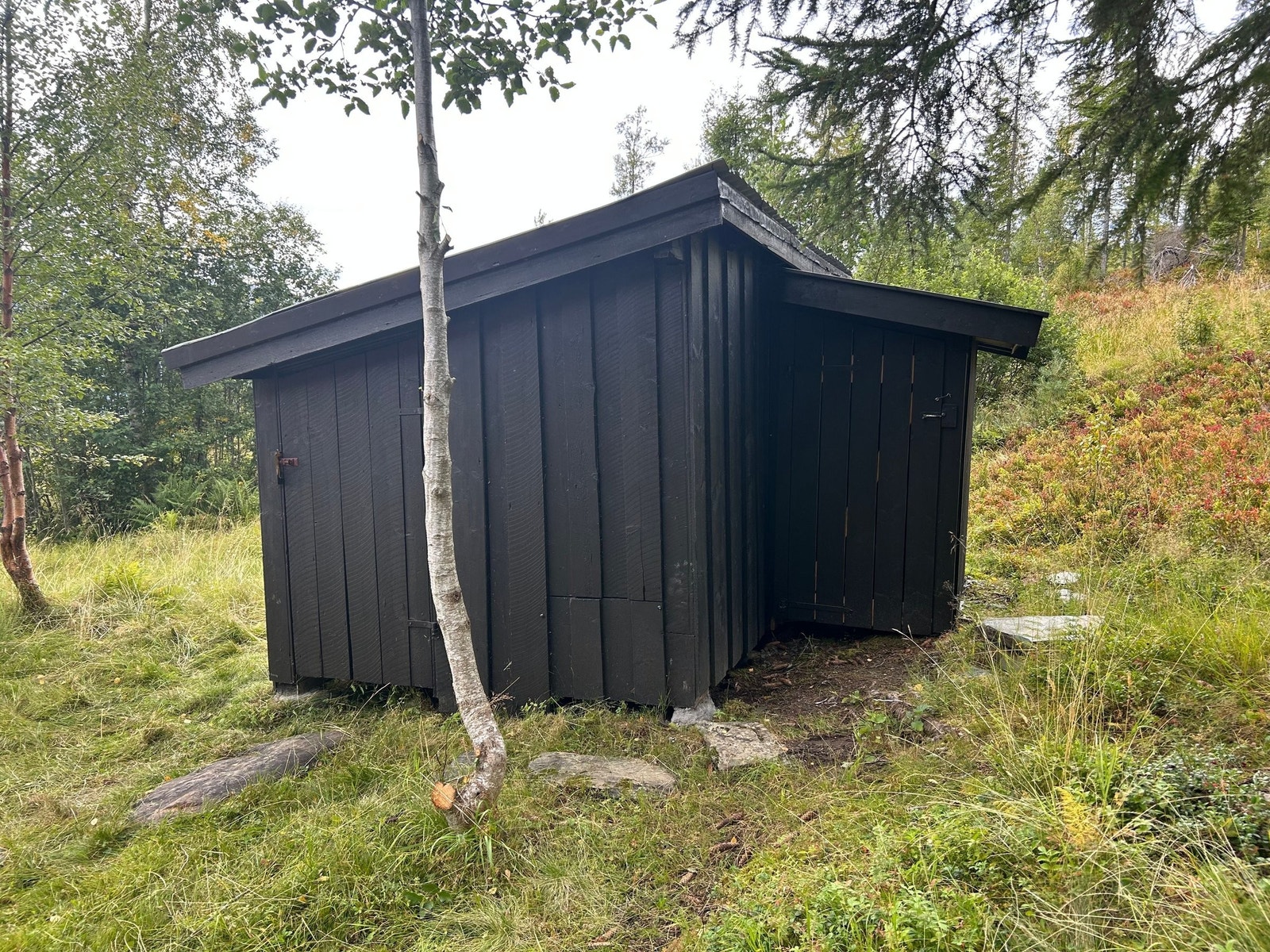 Uthus med bod, utedo og vedbod. Galleribilde