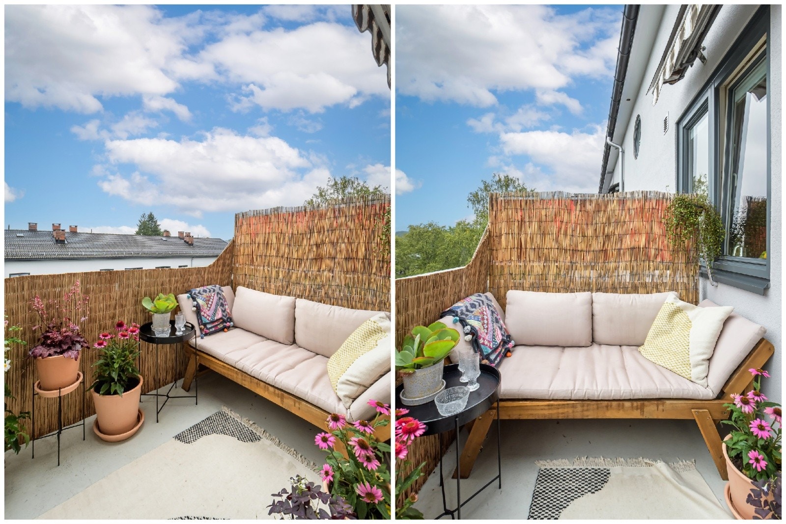 Fra stuen trår du ut på en solrik og vestvendt balkong - et lite fristed på ca. 4 m². Galleribilde