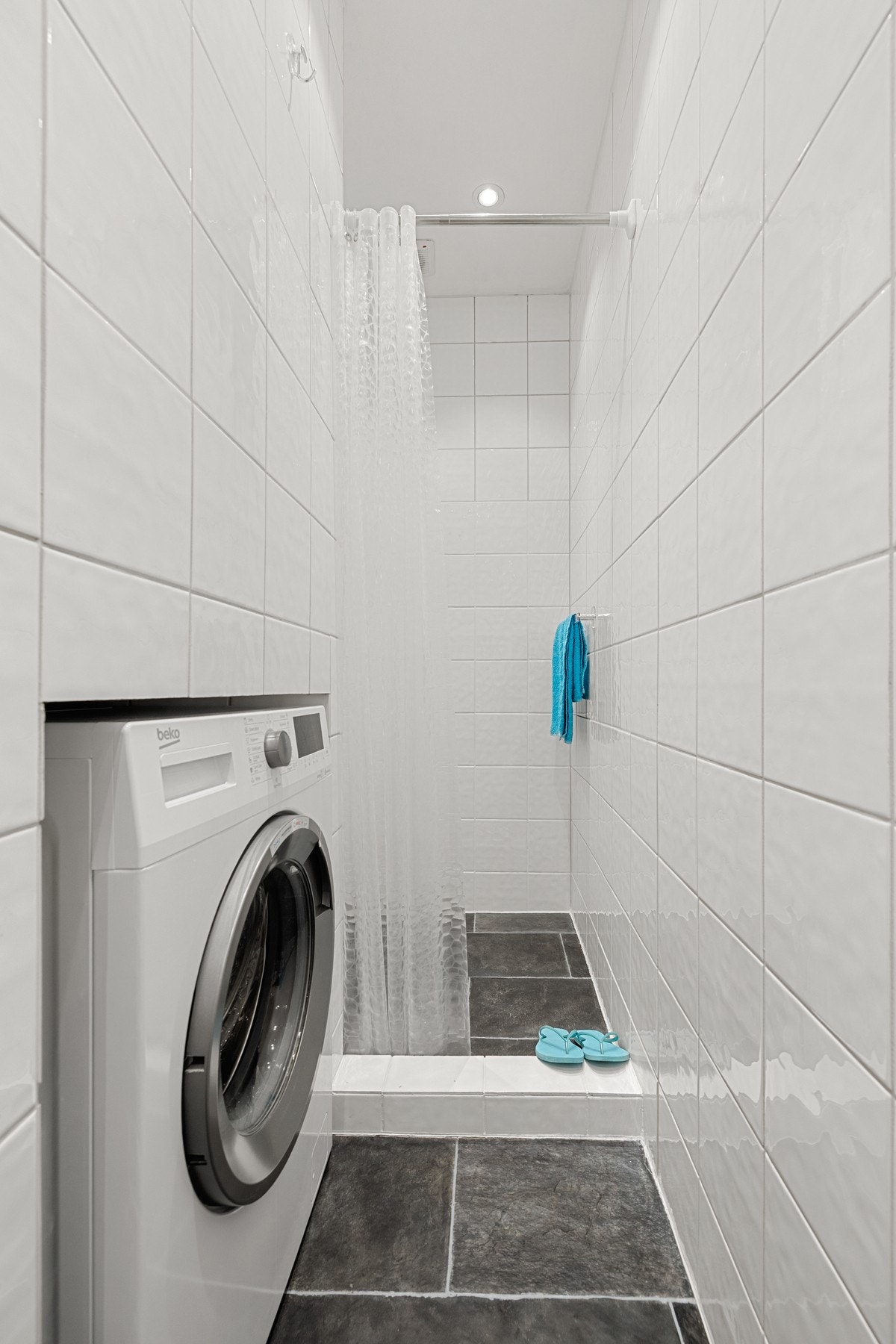 Det er opplegg for vaskemaskin. Galleribilde