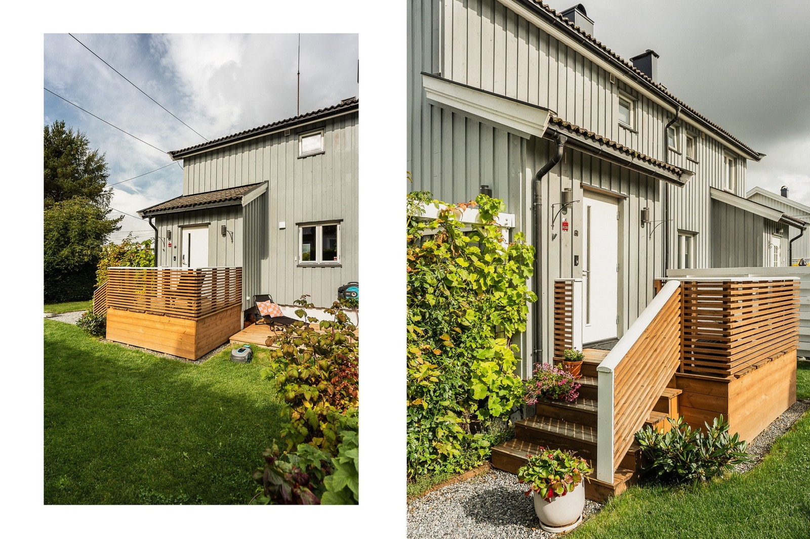 Fint inngangsparti med terrasse. Galleribilde