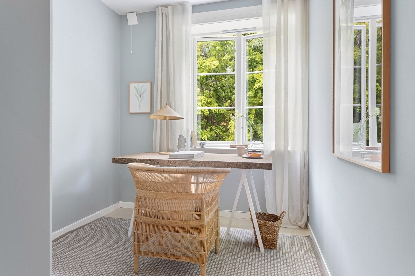 Det andre soverommet er i dag innredet som kontor. Galleribilde