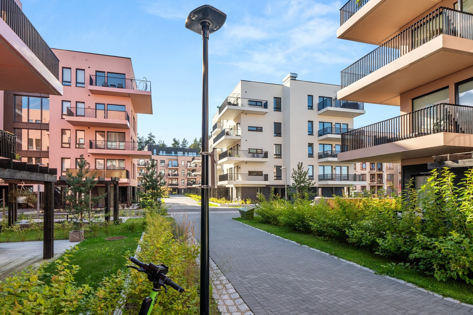 Her bor du blant Lørenskogs fineste bebyggelse i den nye byparken i Skårerbyen og Selvaag Pluss konsept Galleribilde