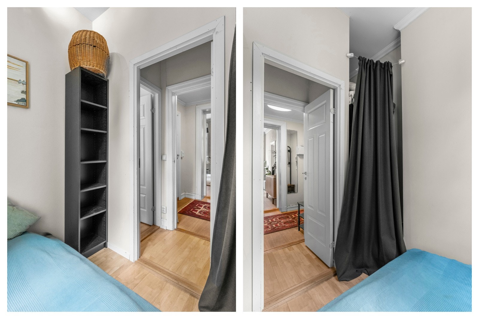 Begge soverom vender mot bakgården, så her er det stille og rolig. Galleribilde