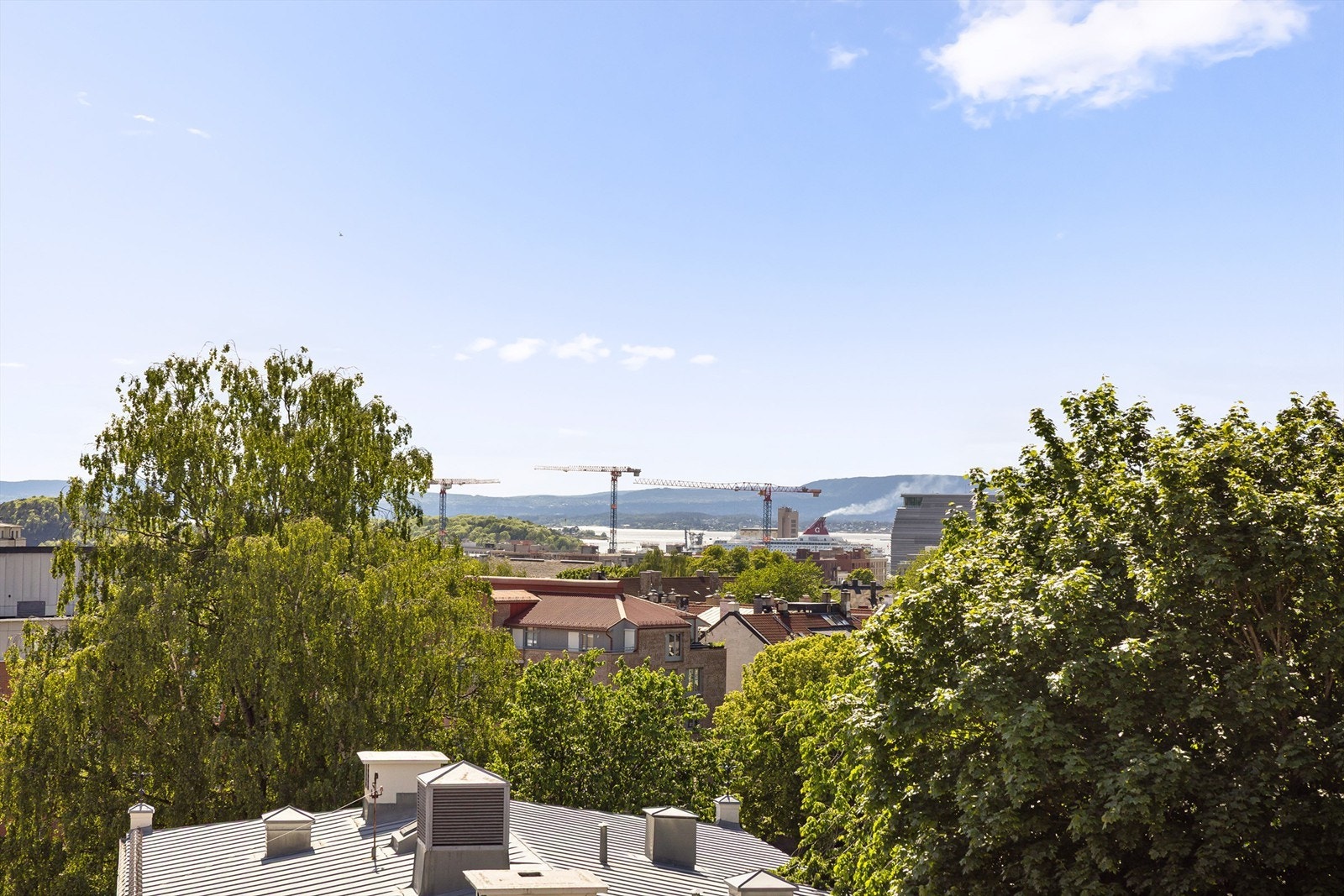 Nydelig utsikt fra takterrassen Galleribilde