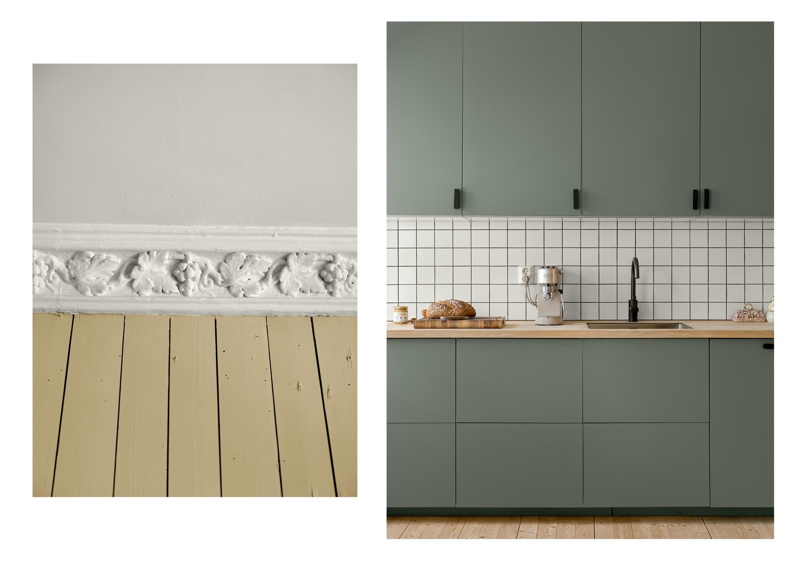 Leiligheten balanserer det moderne og det klassiske. Herlig kombinasjon, syns vi. Galleribilde