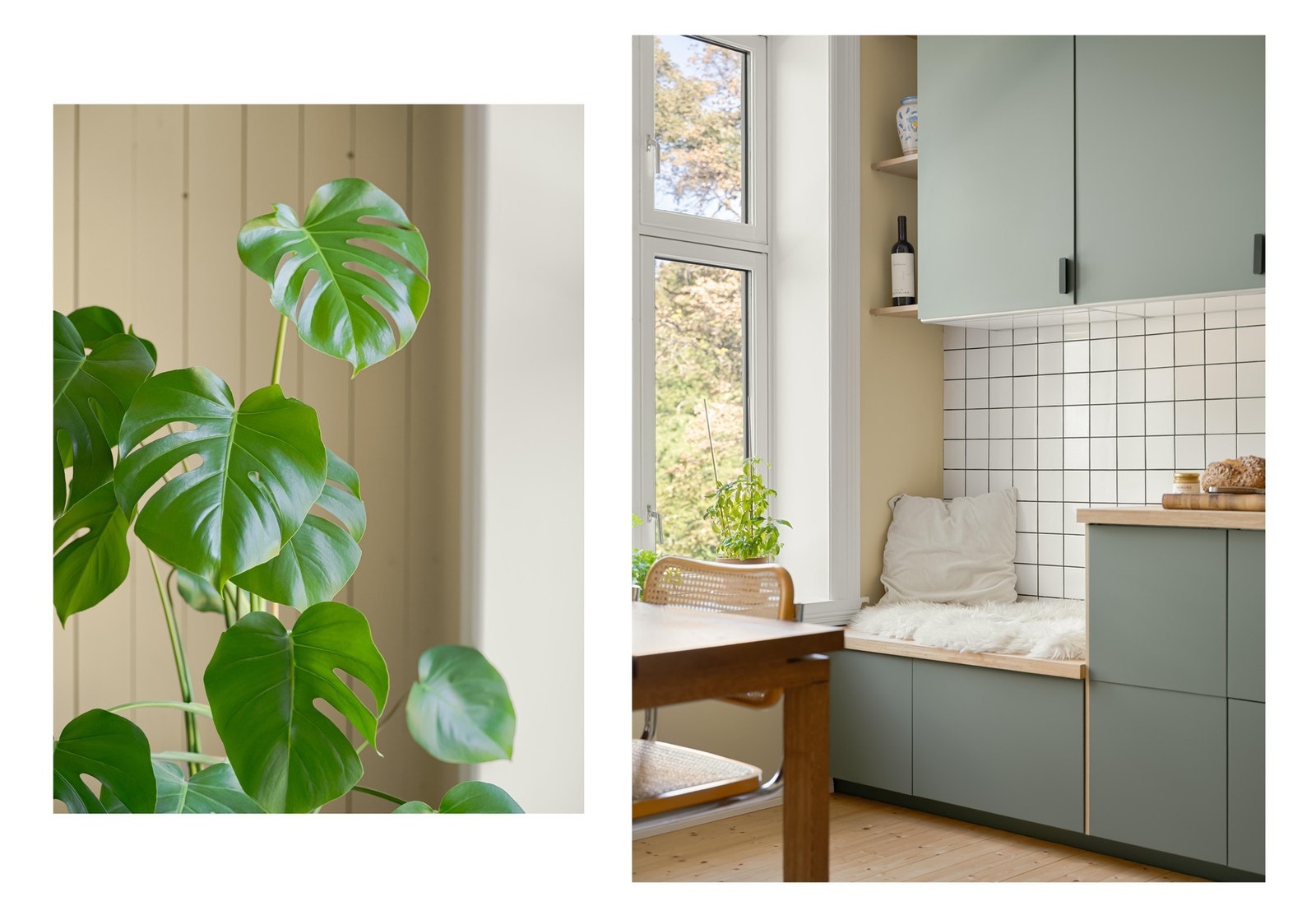 Koselig sitteplass med lagringsplass under. Galleribilde