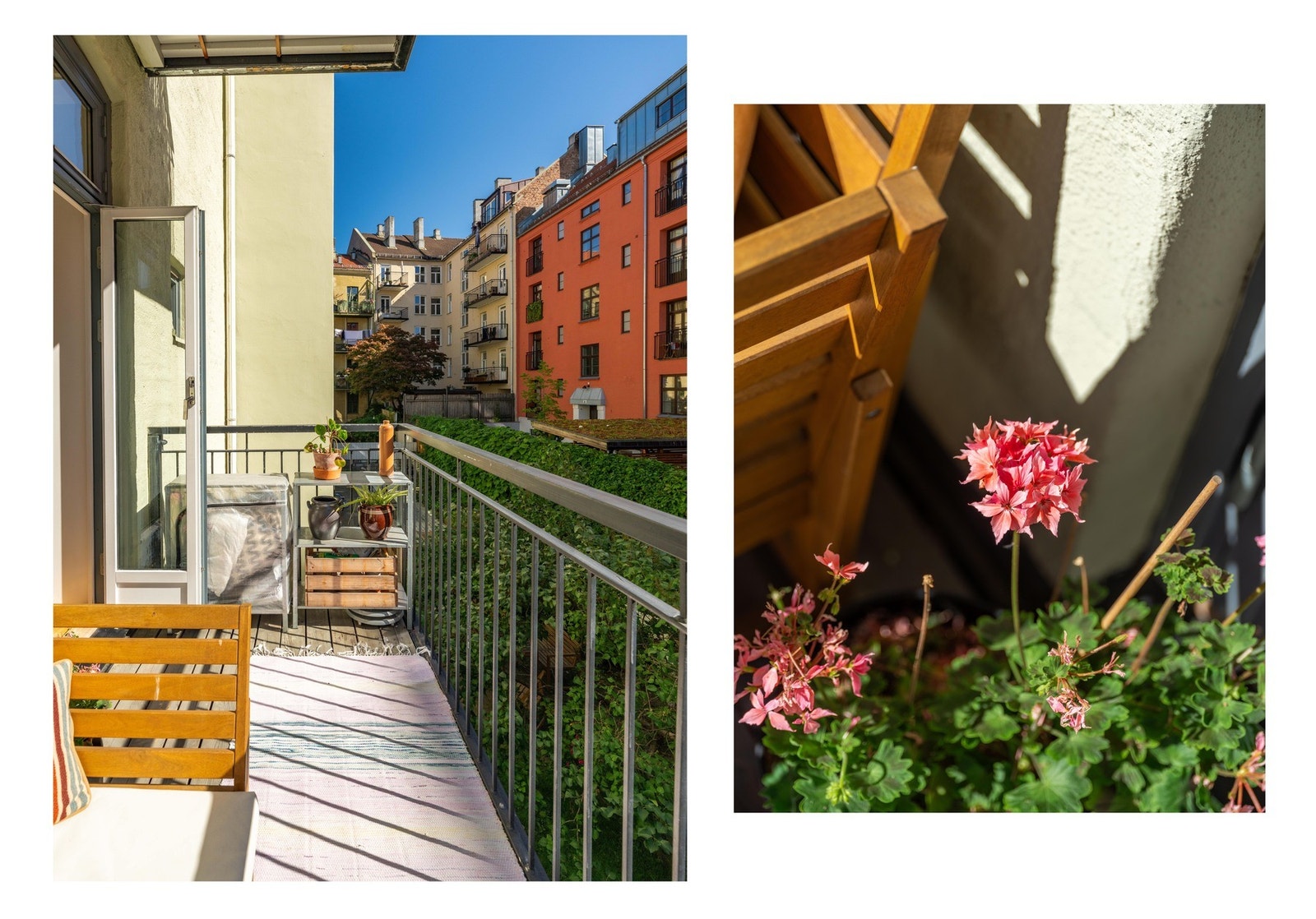 Balkongen har adkomst fra soveromssiden. Galleribilde