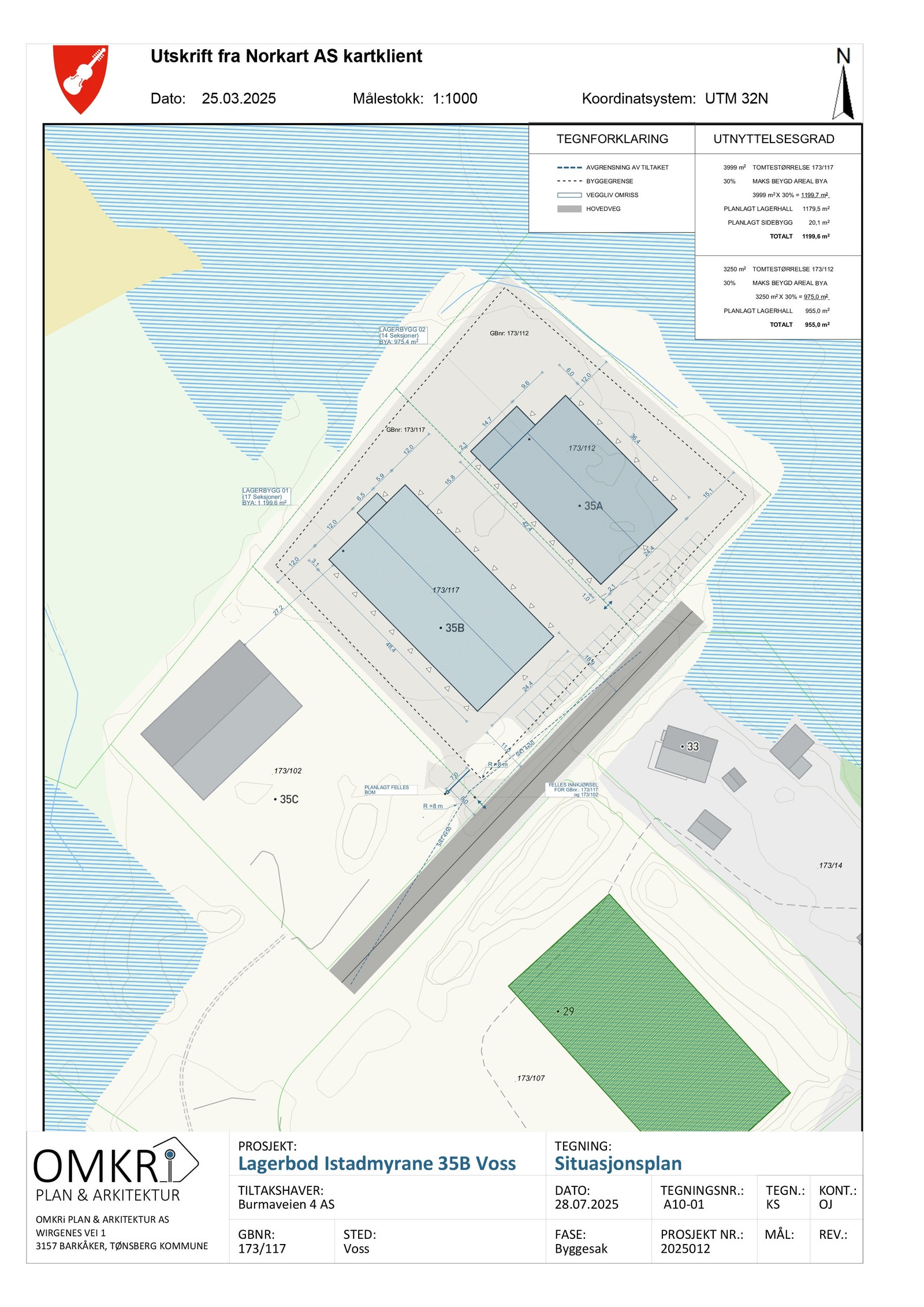 Situasjonsplan på Bygg 1 og 2 Galleribilde