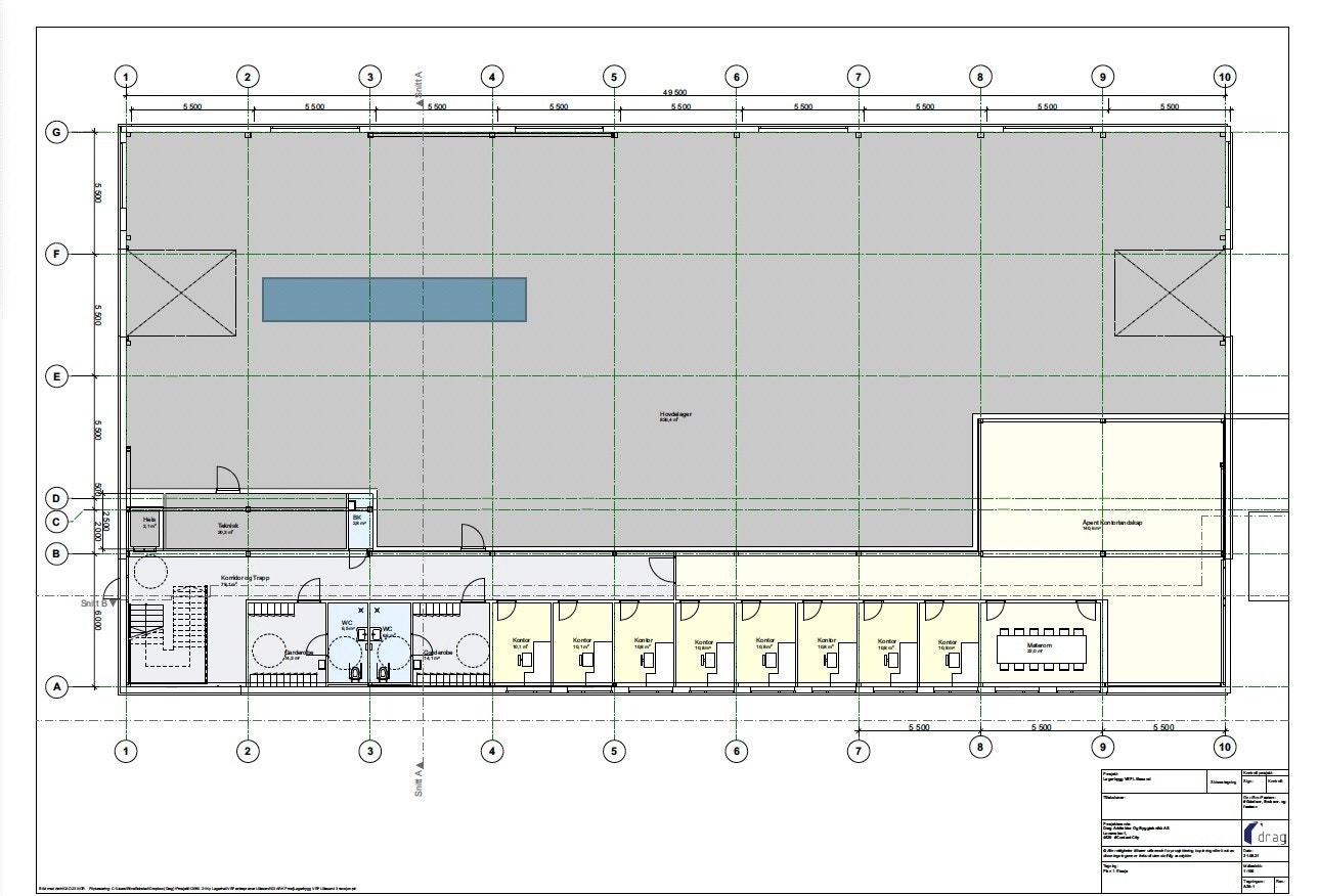 Planløsning 1. etasje. Galleribilde