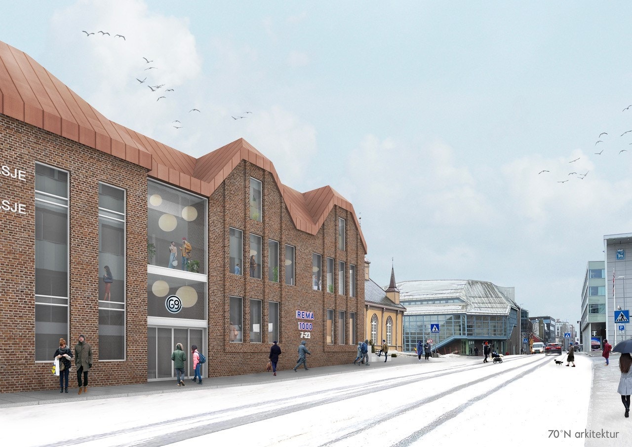 Grønnegata 93 ligger midt i Tromsø sentrum Galleribilde