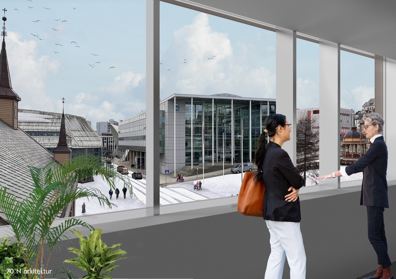 Alle vinduene skiftes ut med større vinduer for et moderne uttrykk samt god utsikt Galleribilde