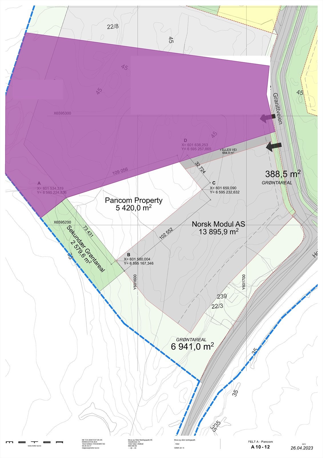 Skissert form og plassering Galleribilde