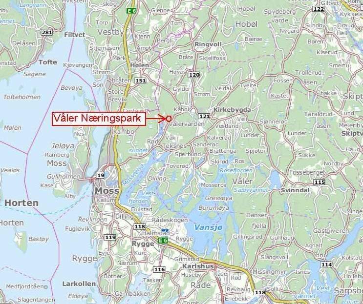 Næringsparkens beliggenhet Galleribilde