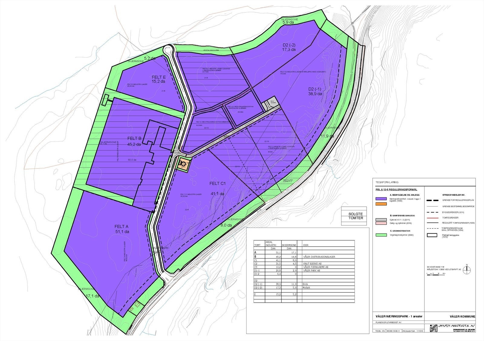 Områdereguleringskart hele felt 1 Galleribilde