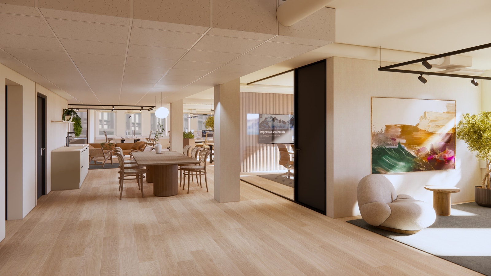 3D-illustrasjon - kontor Galleribilde