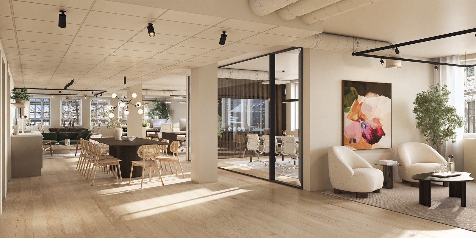 3D-illustrasjon - kontor Galleribilde