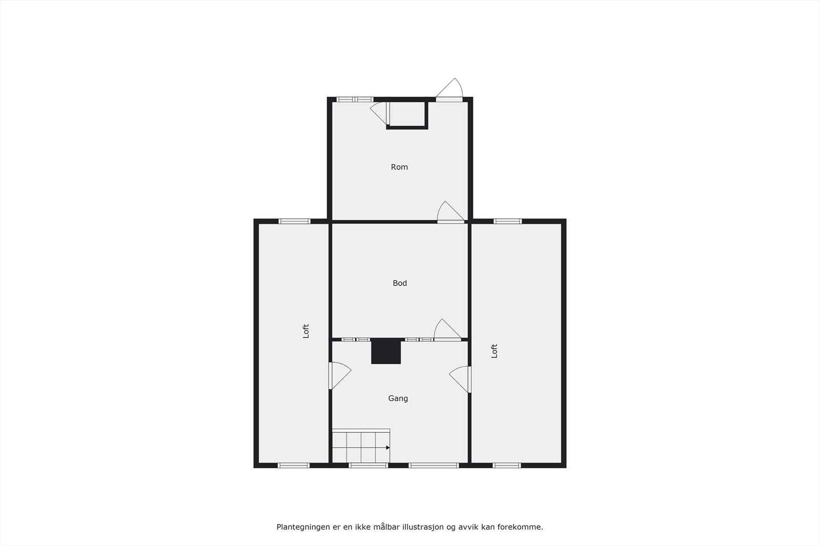 Plantegning loft Galleribilde