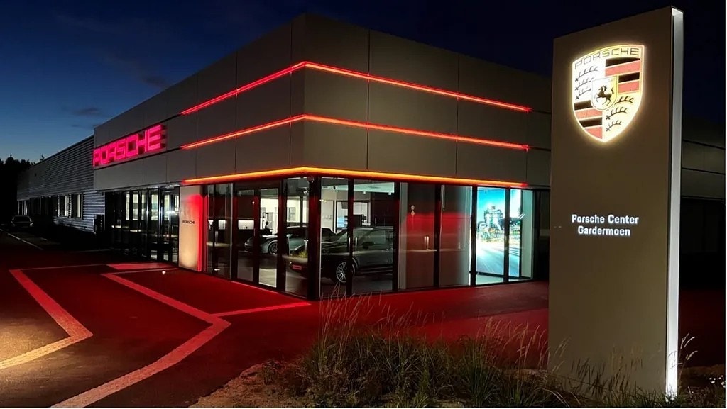 Porsche Center Gardermoen er allerede etablert på området Galleribilde