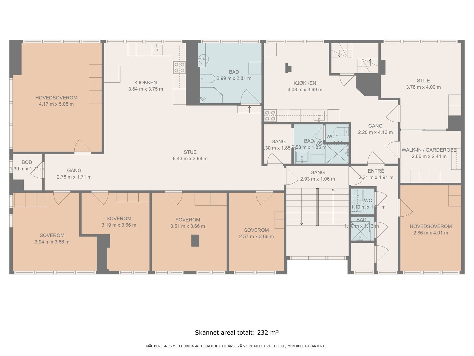 Planskisse 3 etg. Galleribilde