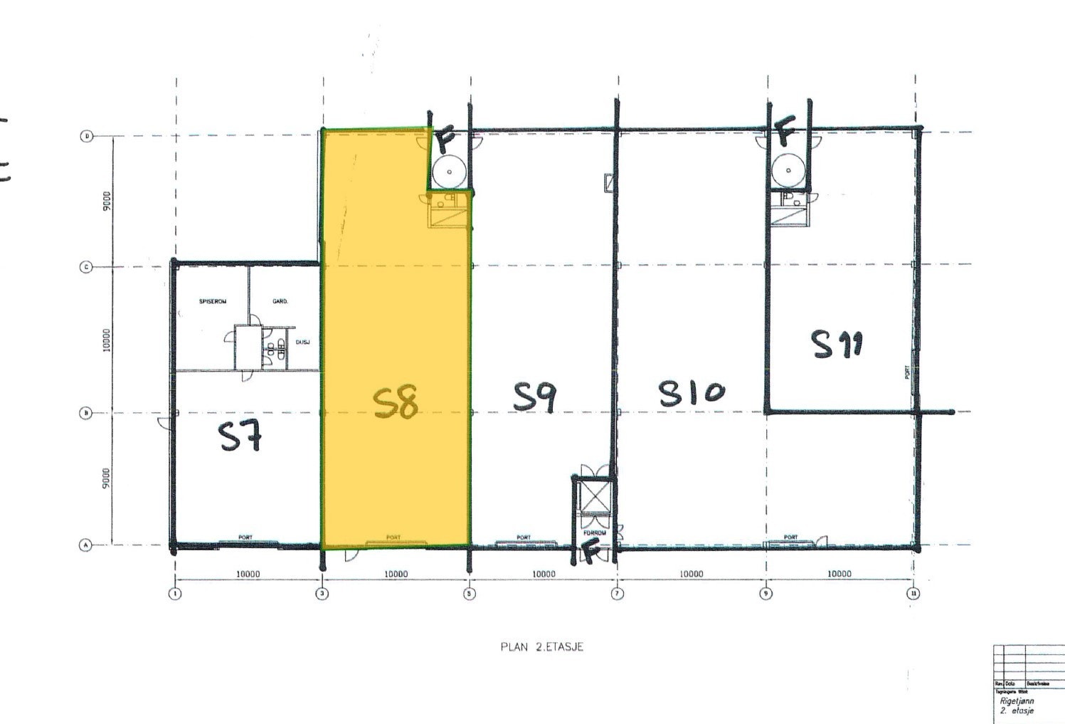 Plantegning snr. 8 Galleribilde