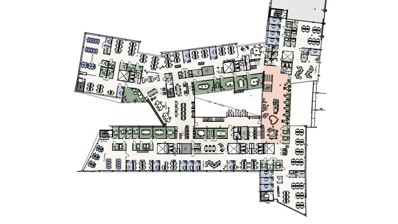 Bygg A - 4. etasje - 3 620 kvm - fult påbygd etasjeplan - større leietakere Galleribilde