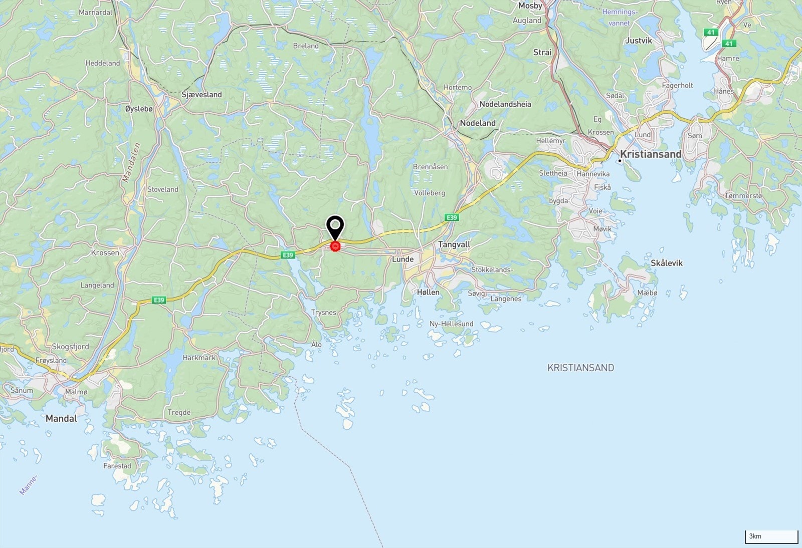 Beliggenhet Sørlandet.jpg Galleribilde