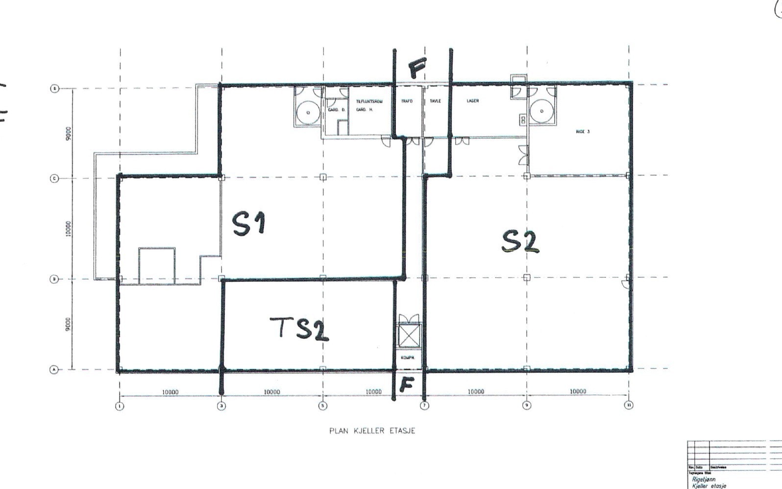 Plantegning hentet fra seksjoneringen Galleribilde