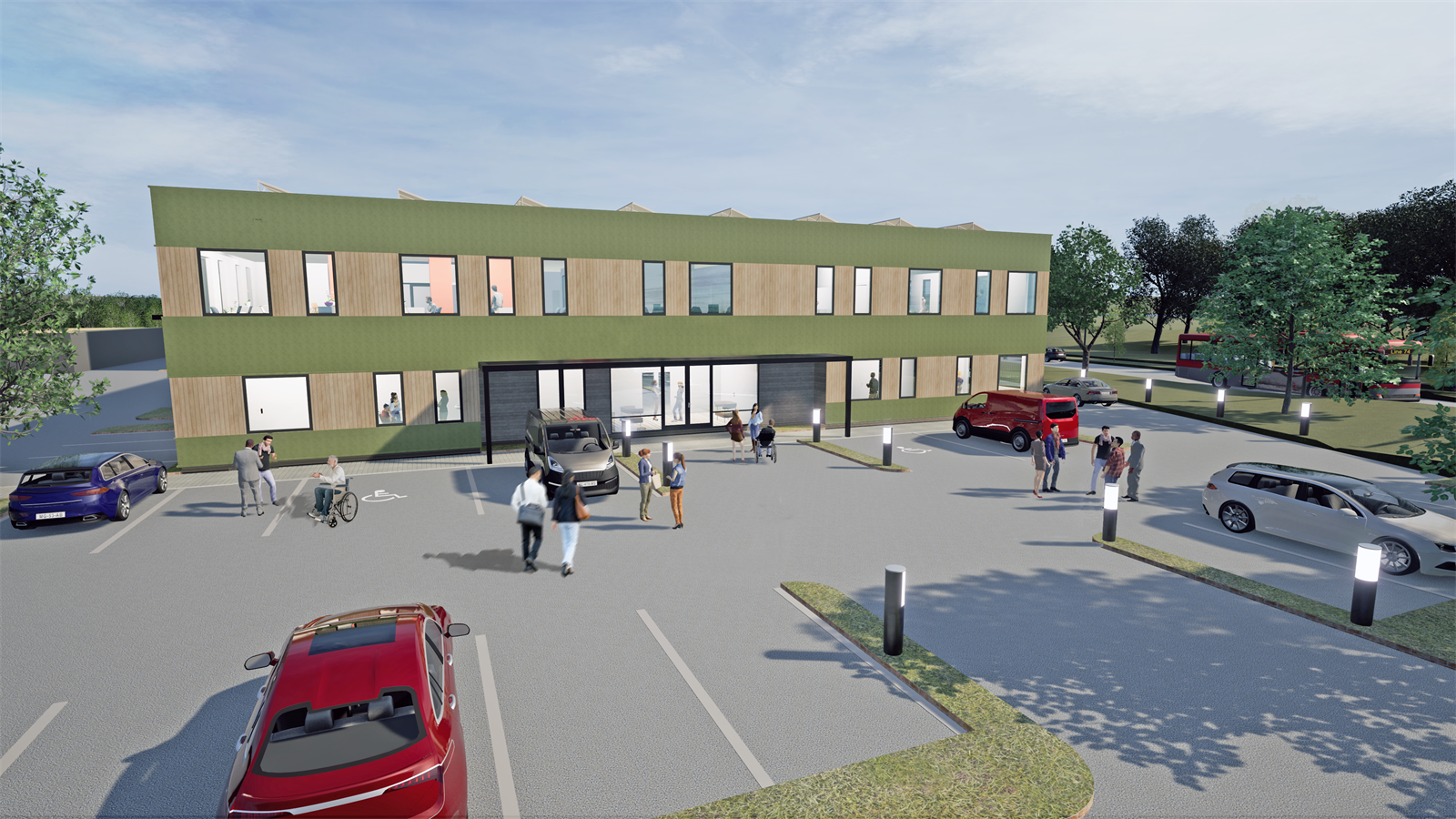 Illustrasjonsfoto av mulig bygg. Eiendommen kan tilpasses leietakers behov. Galleribilde