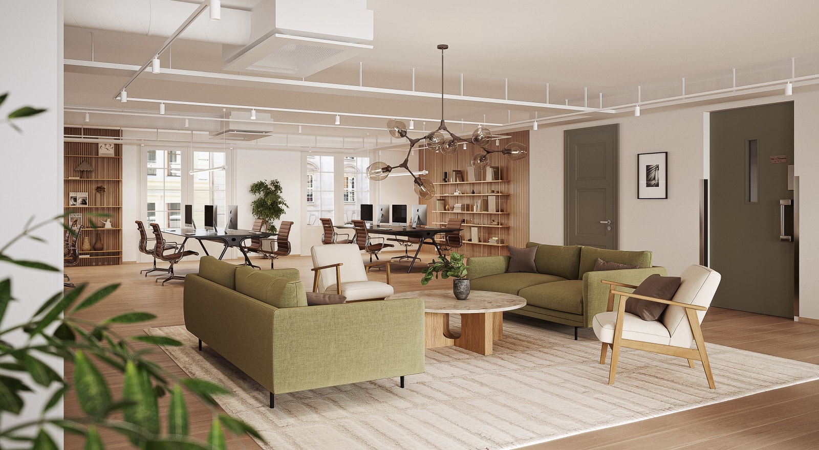 Illustrasjon over oppgraderte lokaler. Galleribilde