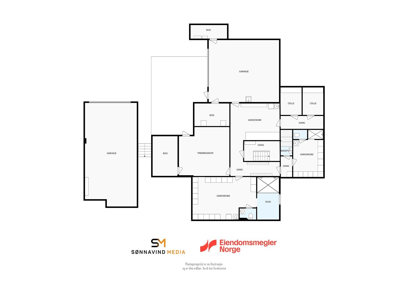 Plantegning u.etg. Galleribilde