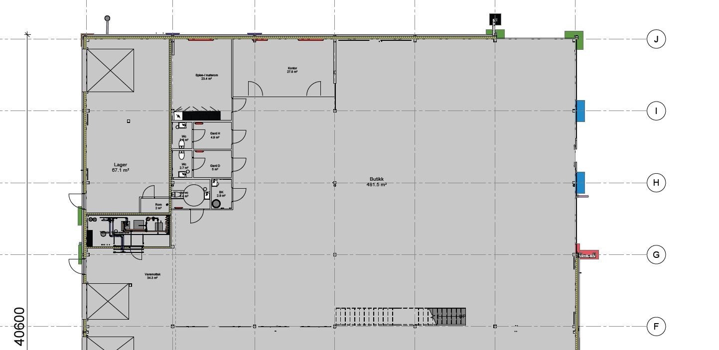 Plantegning 1 etg Galleribilde