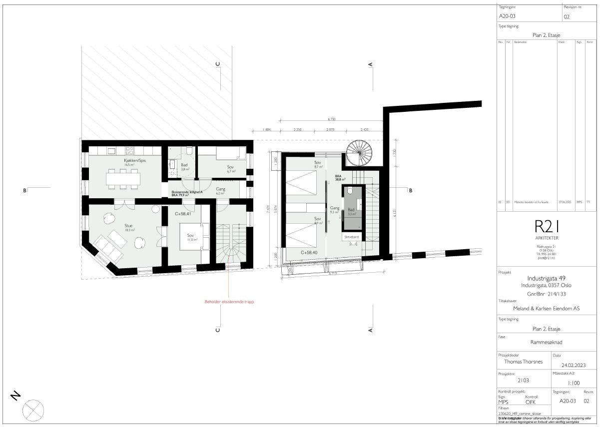 Plantegning 2 etasje Galleribilde