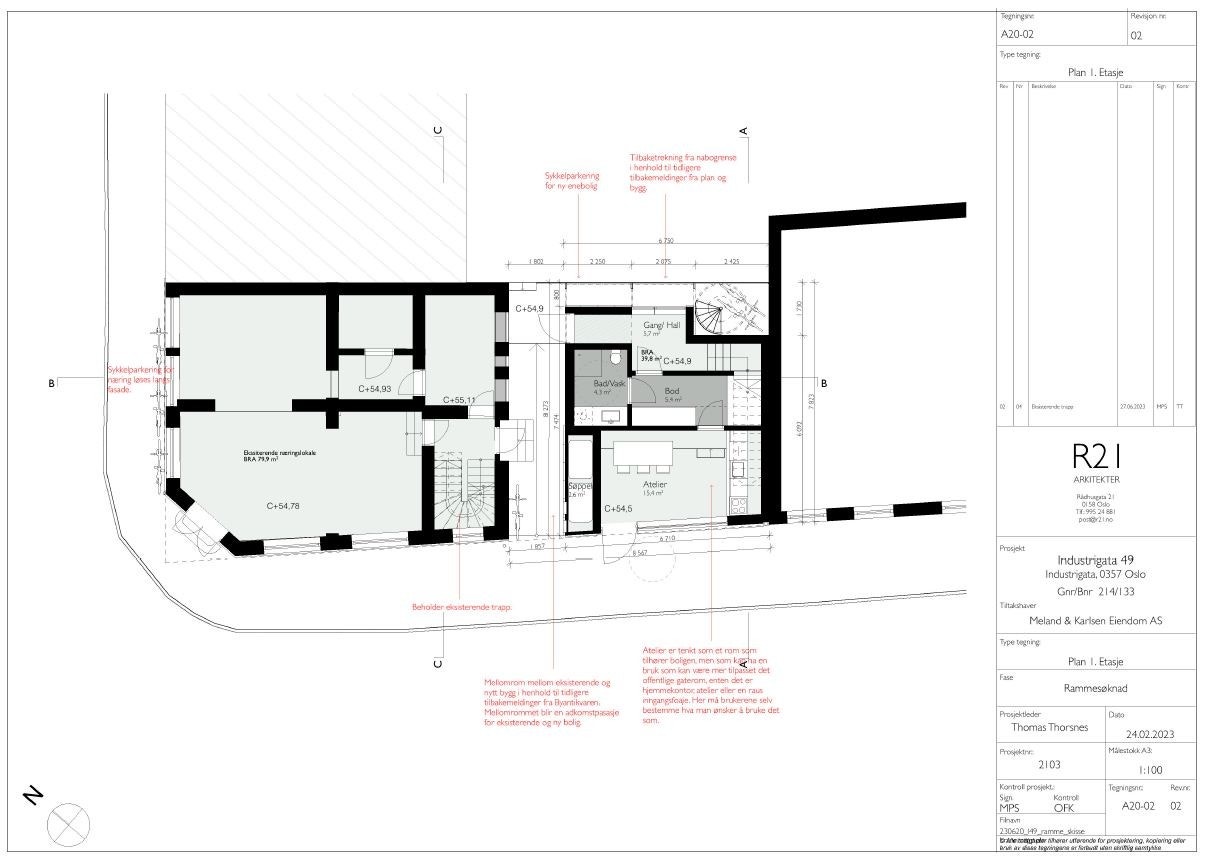 Plantegning 1 etasje Galleribilde