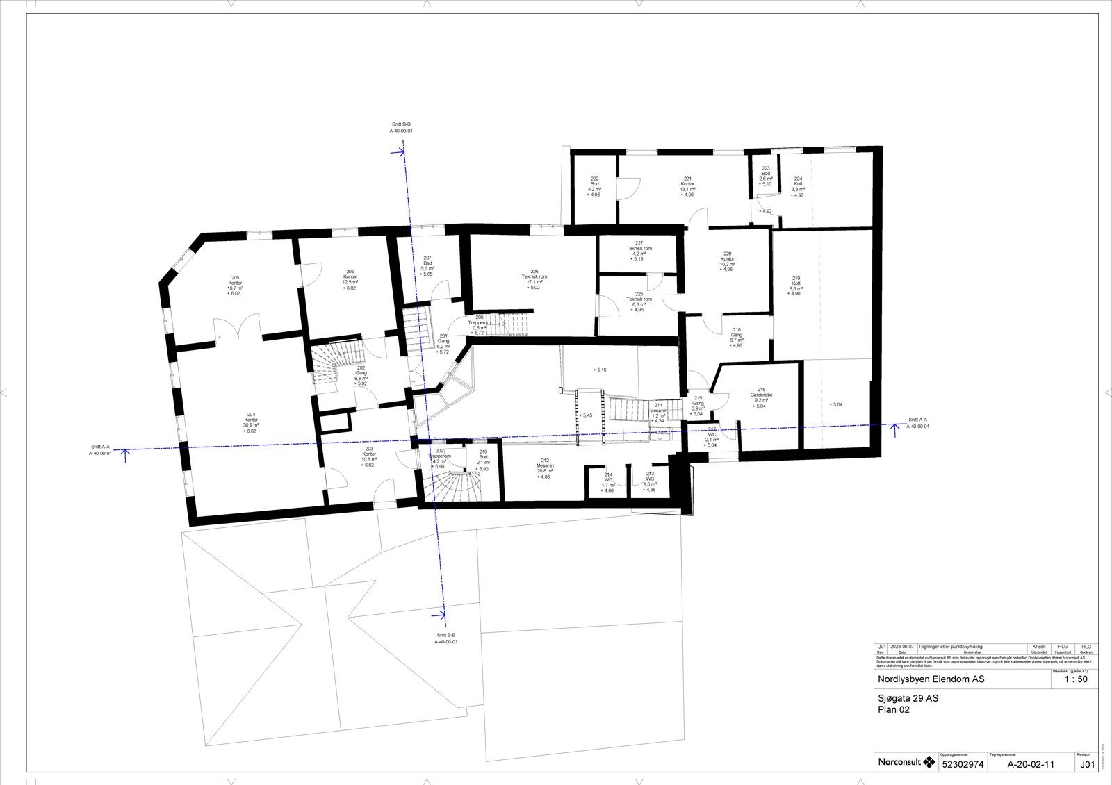 Plantegning 2. etg Galleribilde