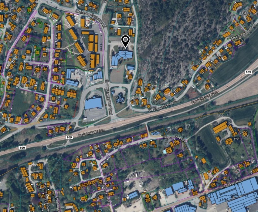 Yven, rett etter Amfi Borg og E6 Galleribilde