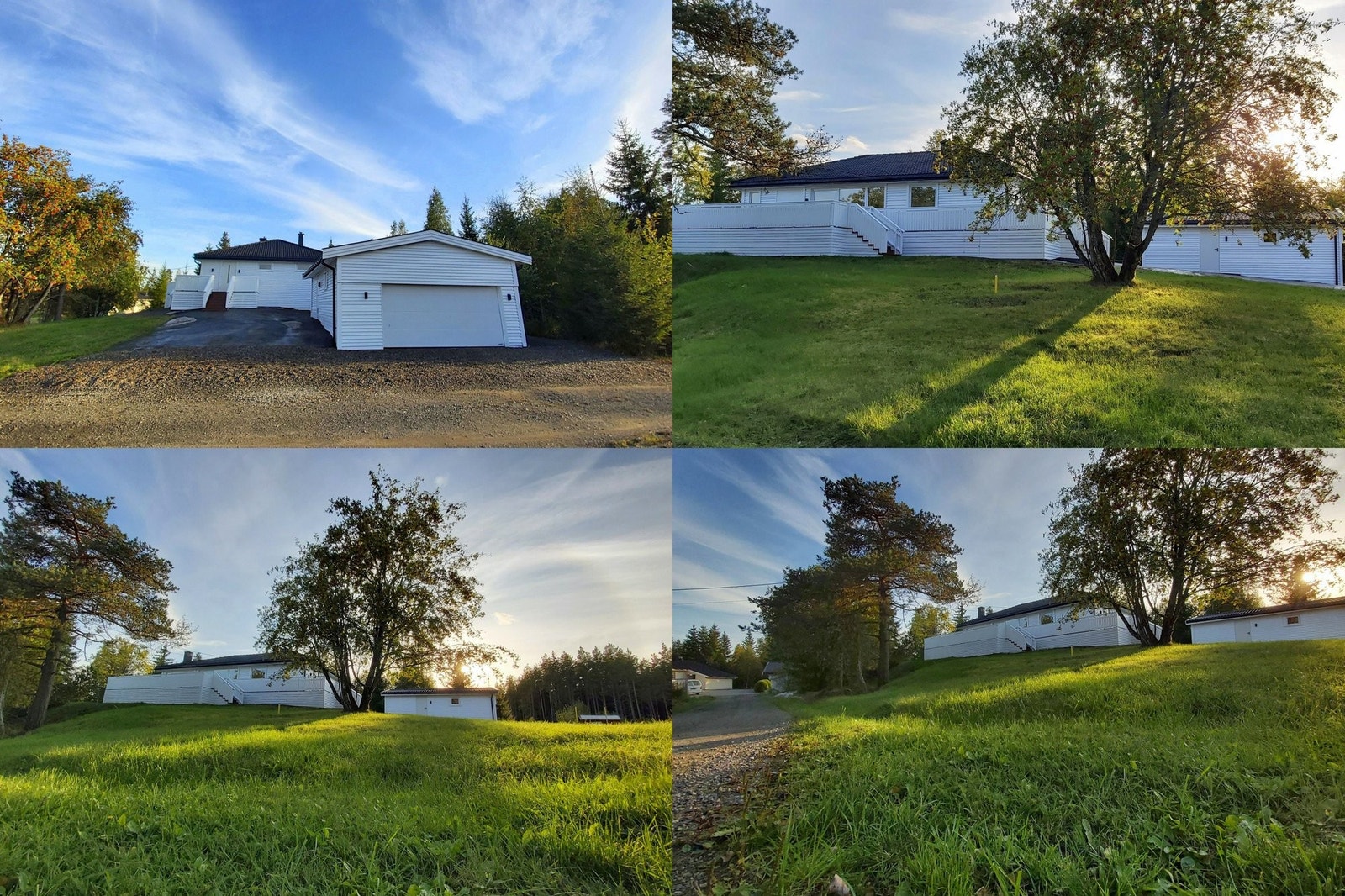 Solen, som vandrer over himmelen, lyser godt opp det indre av huset fra morgen til kveld. Det er veldig koselig i Solstrålene Galleribilde