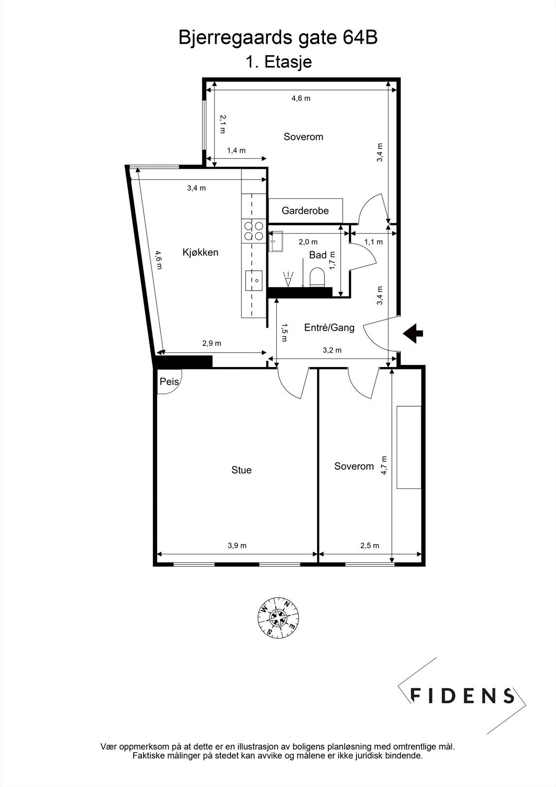 Plantegning. Avvik kan forekomme Galleribilde