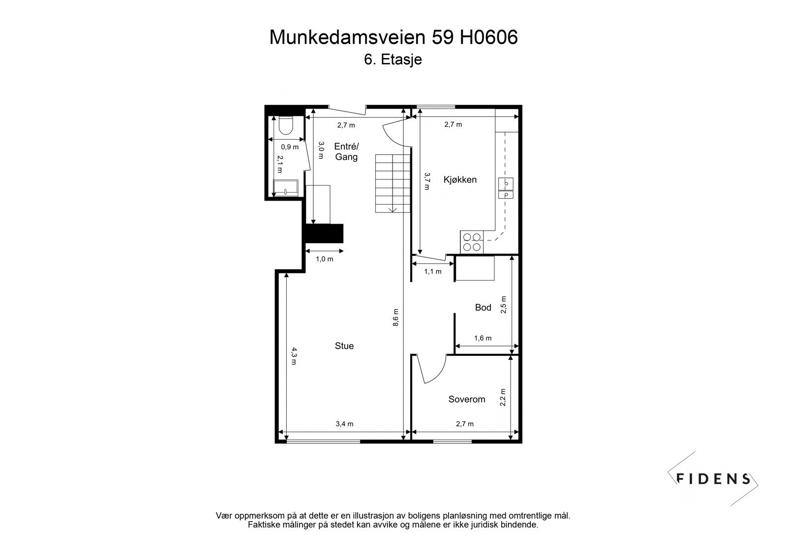 Plantegning 6. etasje. Galleribilde