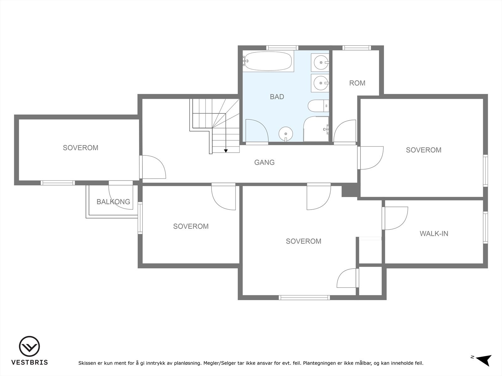Plantegning 2. etasje Galleribilde