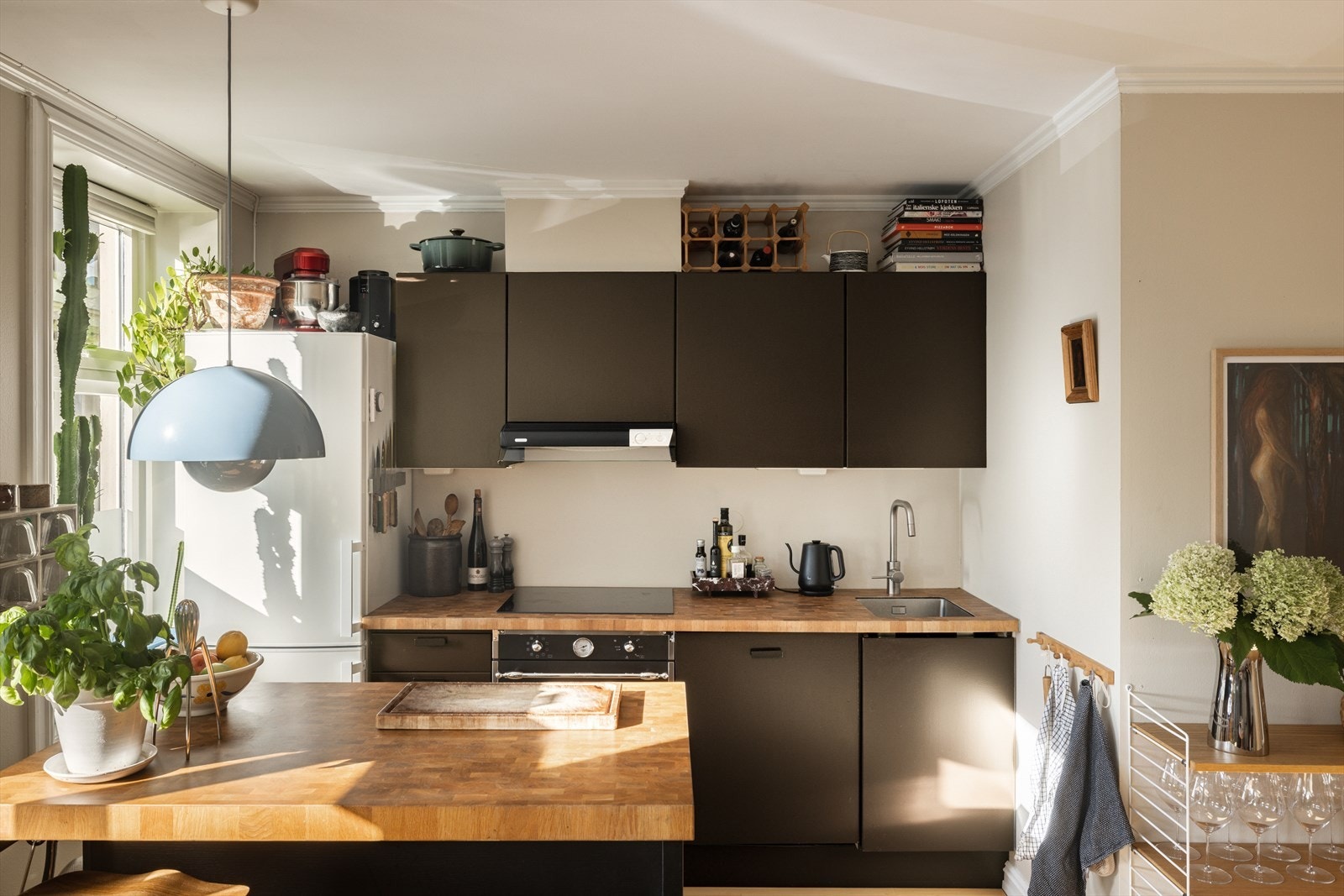 Innholdsrikt kjøkken med alt en skulle trenge til det daglige Galleribilde