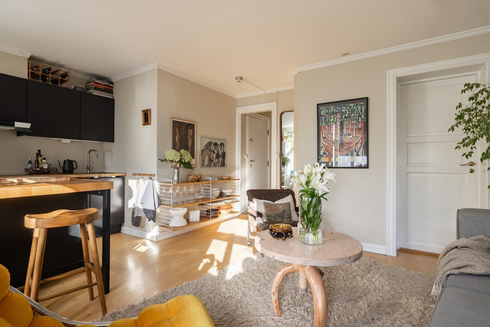 Sosial stue/kjøkkenløsning Galleribilde