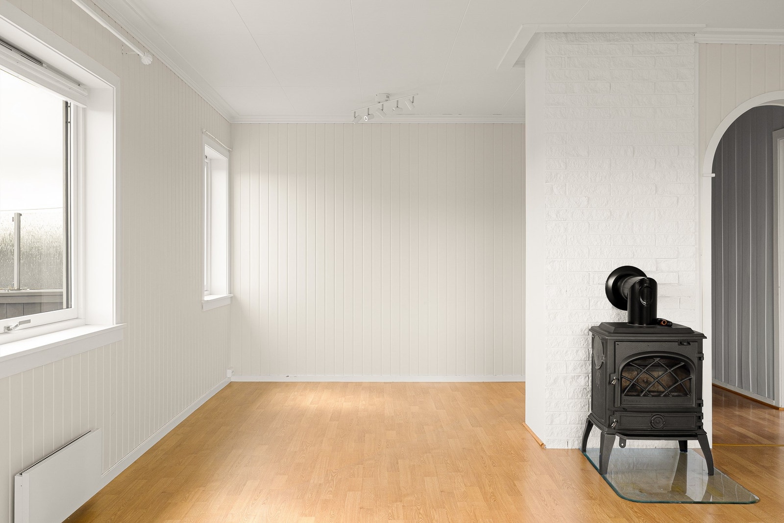 I bakkant av ovnen var ett av leilighetens opprinnelige to barnerom som kan tilbakestilles i tråd med den originale romløsningen. Galleribilde