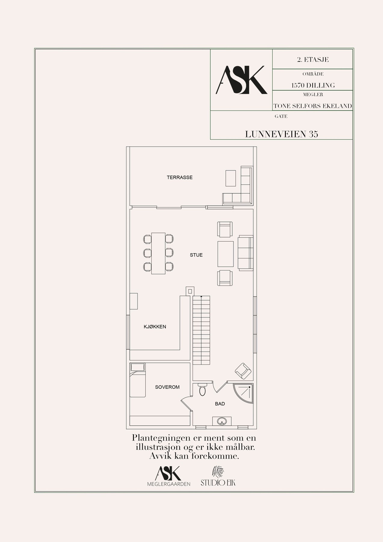 Plantegning 1. etasje Galleribilde