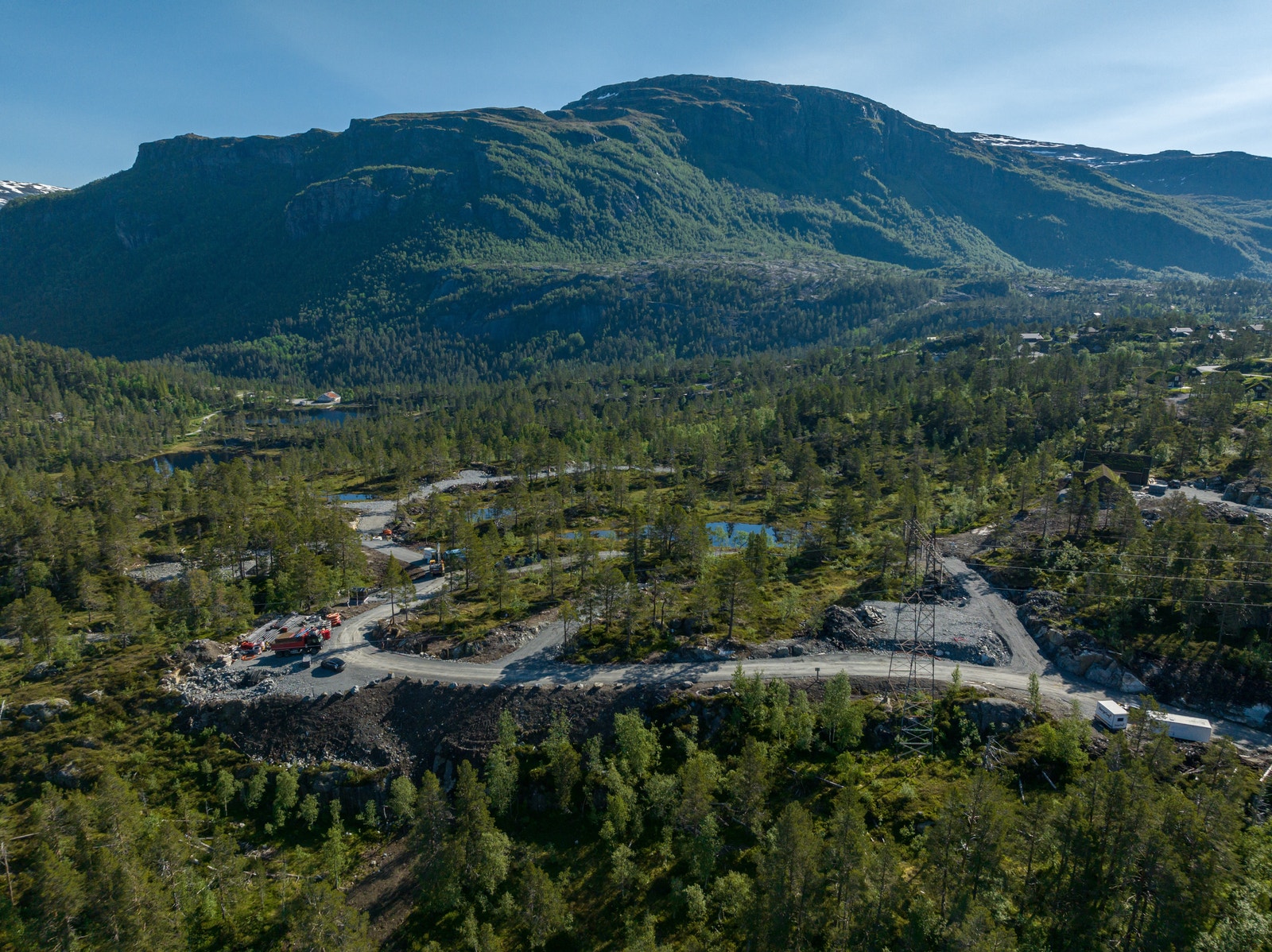 Oversiktsbilde fra hyttefeltet Galleribilde