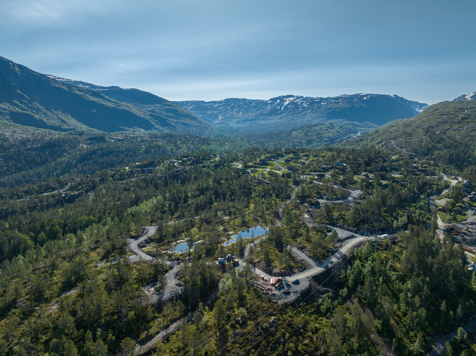 Oversiktsbilde fra hyttefeltet Galleribilde
