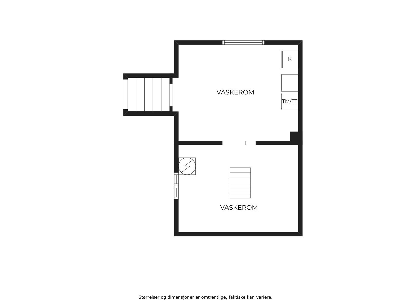 Plantegning kjeller. Galleribilde